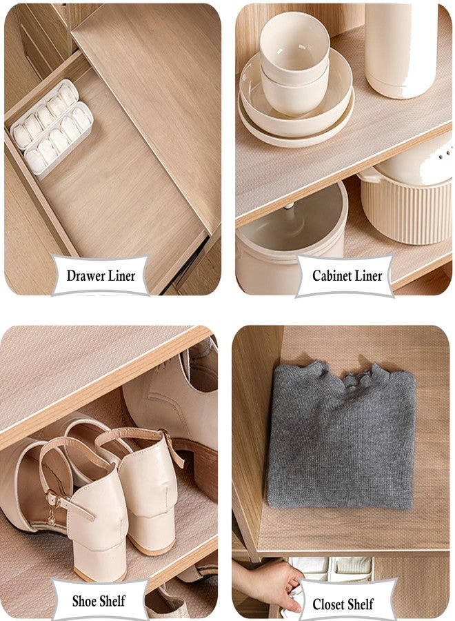 GLUKIEWT Shelf Liner with Adhesive Cabinet Drawer Liners Peel and Stick 11 in X 20 Ft Non-Slip Waterproof Kitchen Cupboard Drawer Mat for Pantry Shelves Closet Bathroom Refrigerator Liner Removable - Image 2