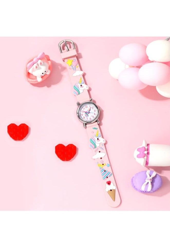 Kids Watches Girl Watches Ages 3-12 Sports Waterproof 3D Cute Cartoon Digital 7 Color Lights Wrist Watch for Kids - Image 4