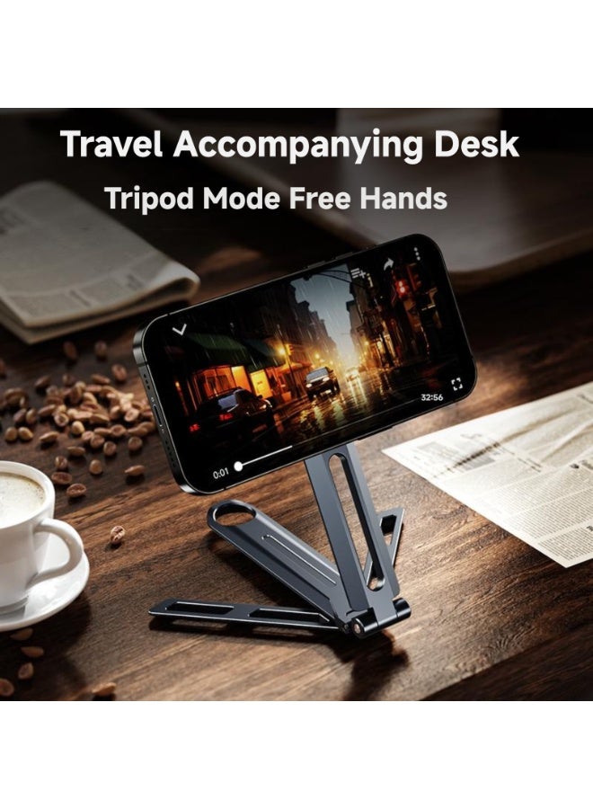 3-in-1 Magnetic Tripod Mount, Pocket-Foldable Mini Stand for Smartphones All three tripod legs feature magnetic suction—essential fitness gear. Magnetic phone mount base, travel selfie stick, vlogging tripod stand. - Image 5