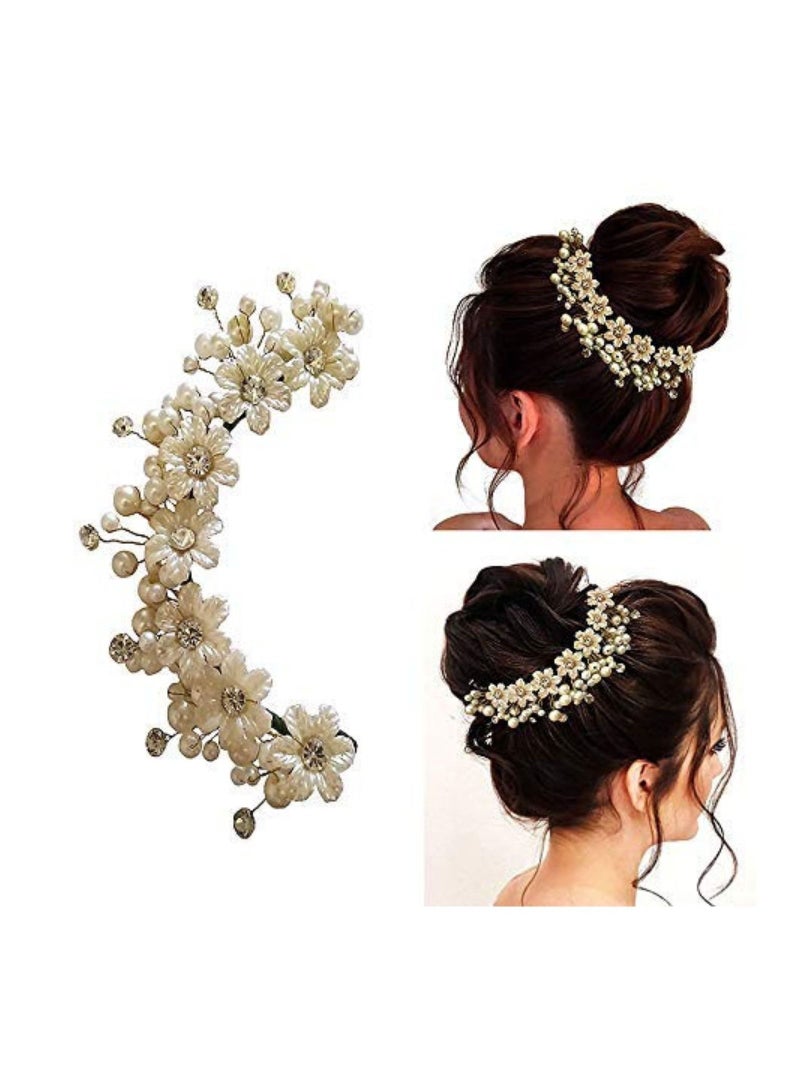 توهج الشعر دبابيس شعر نسائية 1687 إكسسوارات زهور صناعية عبوة من 1 - Image 2