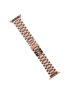 Replacement Strap For Apple Watch Series 5 40mm Five-Beads Stainless Steel Watch Band Rose Gold