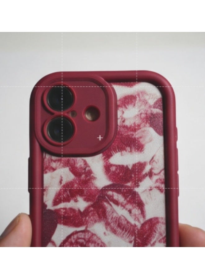 Fashion Printed Protective Phone Case for iPhone 17 - Burgundy - Image 1