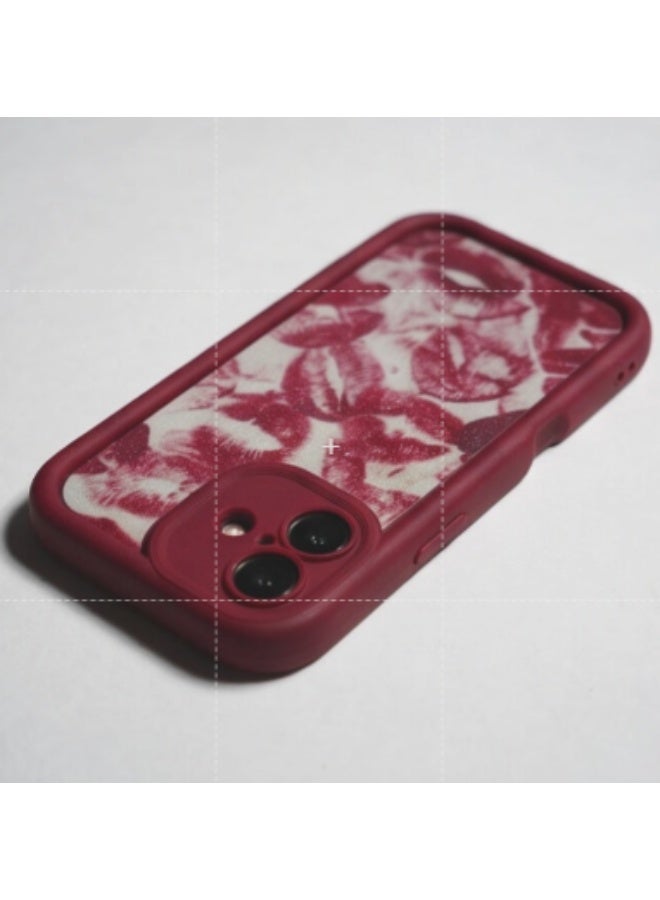 Fashion Printed Protective Phone Case for iPhone 17 - Burgundy - Image 2