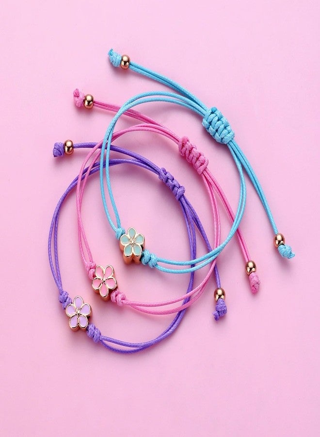 DOYYCA Friendship Bracelets Matching Flower Best Friend Bracelet Gifts for 3 Women BFF - Image 3