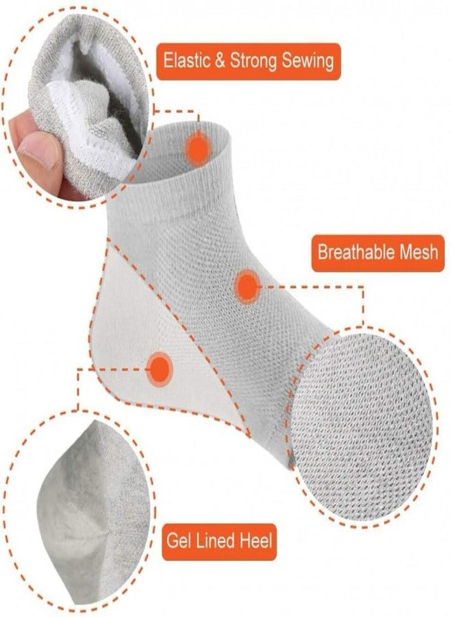 Veentus Crack Cotton Foot Protector Moisturizing Socks with Spa Gel, Heel Pain Relief Silicone Gel Pad Heel Protector Socks with Spa Botanical for Men and Women Cotton Socks Multicolour (Pack of 5 Pair) - Image 3