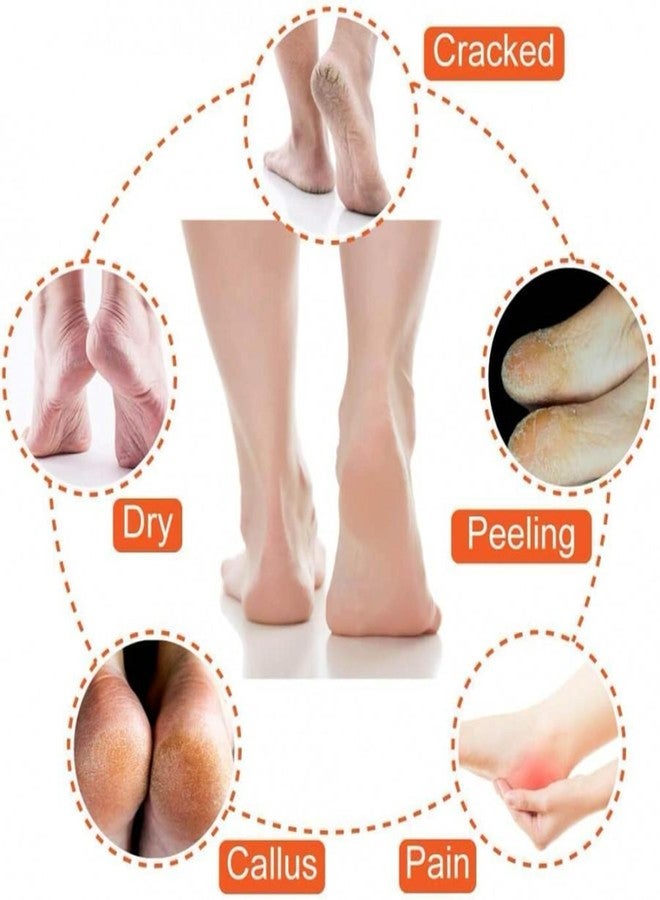 Veentus Crack Cotton Foot Protector Moisturizing Socks with Spa Gel, Heel Pain Relief Silicone Gel Pad Heel Protector Socks with Spa Botanical for Men and Women Cotton Socks Multicolour (Pack of 5 Pair) - Image 4