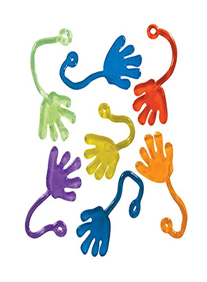 Entervending Sticky Hands for Kids - Bulk Party Favors - 100 Pcs Mini Slappy Hands - Stretchy Toys - Small 1.5 Inch Sticky Hand - Sensory Toys - Image 1