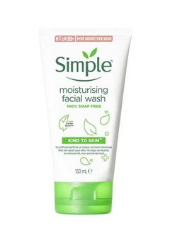 simple Moisturising Facial Wash 150ml, No Soap Facewash, Kind to Skin Replenishing Rich Moisturiser Facewash for Sensitive Skin, Suitable for All Kinds of Skin  - Image 1