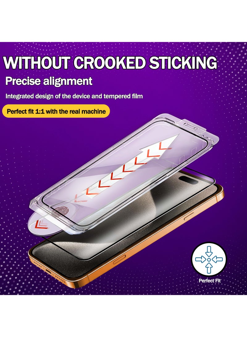RKINC Screen Protector [2-Pack] for iPhone 17 [Automatic Installation] Tempered Glass HD [10X Military Grade Protection] Scratch-Resistant, Shatter-Proof - Image 2