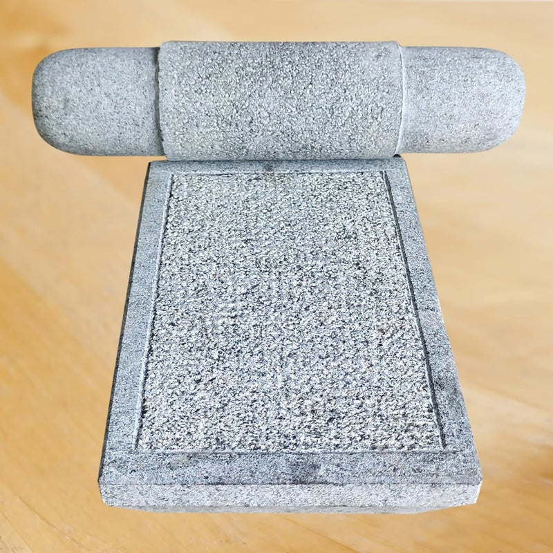 EZAHK Stone Granite AmmikalluSIL Batta Natural Home Decor Traditional Hand Grinder Gift Pooja Tiny Size Mortar and Pestle Set 8 x 55 inch - Image 5