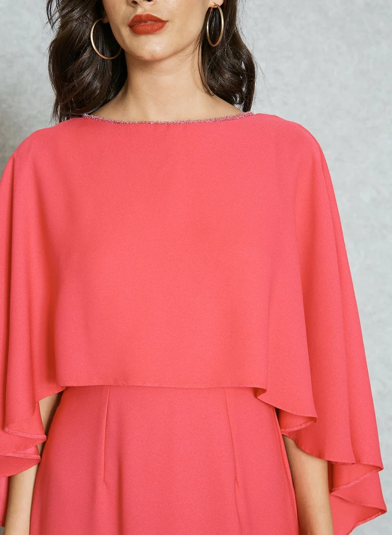 Wallis Ruffled Detail Overlay Dress