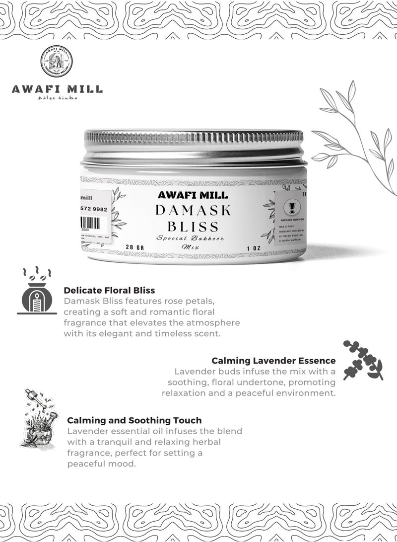 AWAFI MILL Damask Bliss Bakhoor Mix – Expertly Crafted Blend for Peaceful Aromatic Serenity - Image 3