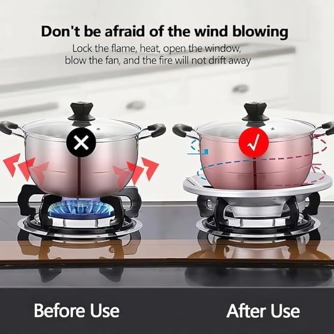 PDSPM Gas Saver Burner Stand PDSPM Energy Saving Gas Stand Jali Home Gas Stove Fire and Duty Pan Support for All Glass Top Gas Stoves Pack of 1  - Image 3