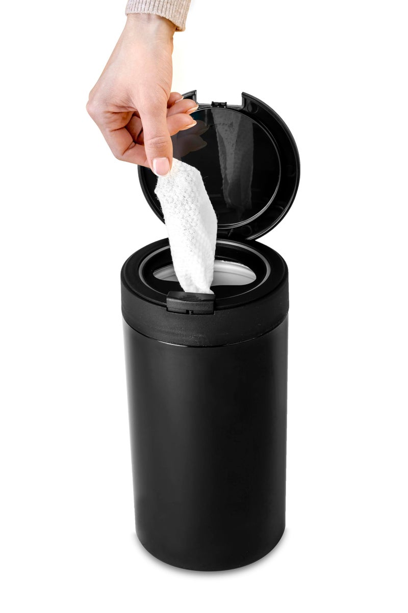 Inevibe Disinfecting Wipes Dispenser - Push Button Decorative Holder For Standard Cleaning Wipes Container  Use In Kitchen Countertop  Bathroom  Classroom (Black) - Image 1