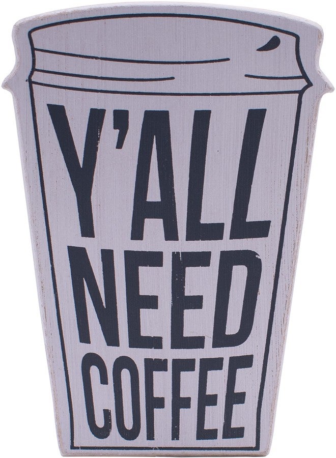 ستيفاني إمبورتس "أنتم بحاجة إلى قهوة" - لوحة خشبية ريفية لعشاق القهوة (5 بوصات × 8 بوصات) - Image 1