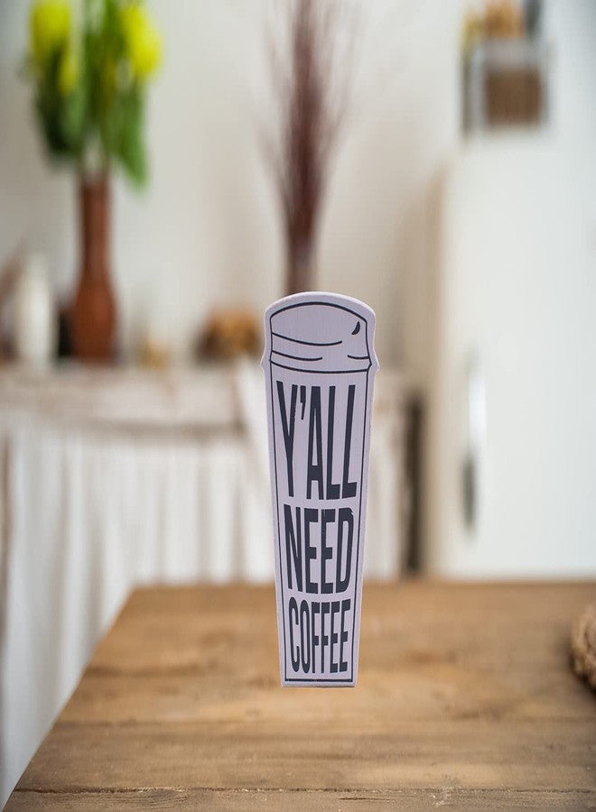 ستيفاني إمبورتس "أنتم بحاجة إلى قهوة" - لوحة خشبية ريفية لعشاق القهوة (5 بوصات × 8 بوصات) - Image 4