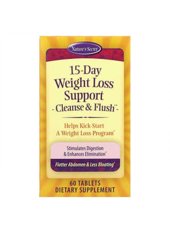 Nature's Secret Nature's Secret 15-Day Weight Loss Support Cleanse & Flush 60 Tablets 