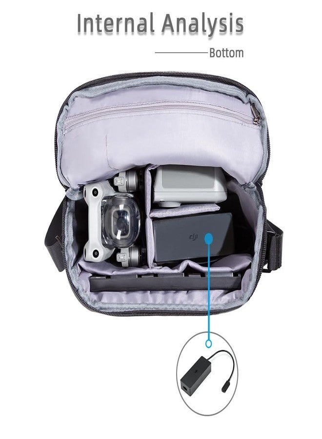 GetZget حقيبة حمل GetZget® لطائرات DJI Flip/Neo 2/ mini 3/4/ 5 Pro/Mini 2/ Mini SE/Mavic Mini وملحقاتها، حقيبة سفر واقية (حقيبة ناعمة أصلية) - Image 4