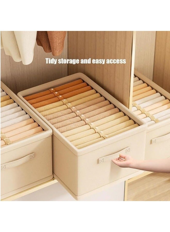 Clothes Storage Box,Wardrobe Clothes Organizer, Foldable Closet Storage Organizer, Washable Closet Storage Boxes,Toy Organizer Box With Carrying Handles Cube Storage Bin, For Home Bedroom Office  - Image 4