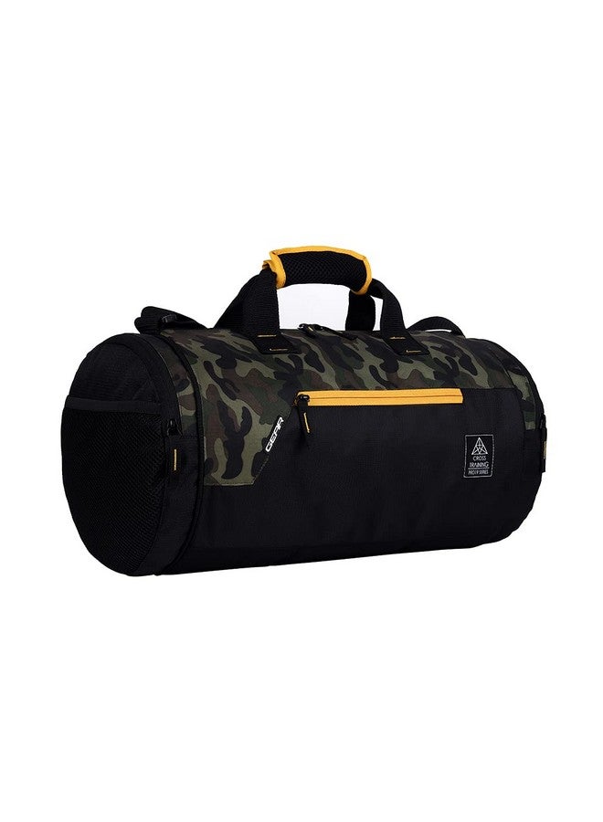 Gear Polyester Cross Training 22L Medium Water Resistant Travel Duffle Bag/Gym Bag for Men's/Women's (Khaki Camo), 23 Cm - Image 2