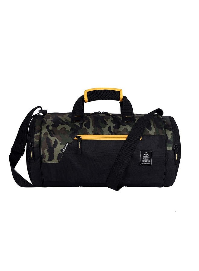 Gear Polyester Cross Training 22L Medium Water Resistant Travel Duffle Bag/Gym Bag for Men's/Women's (Khaki Camo), 23 Cm - Image 1