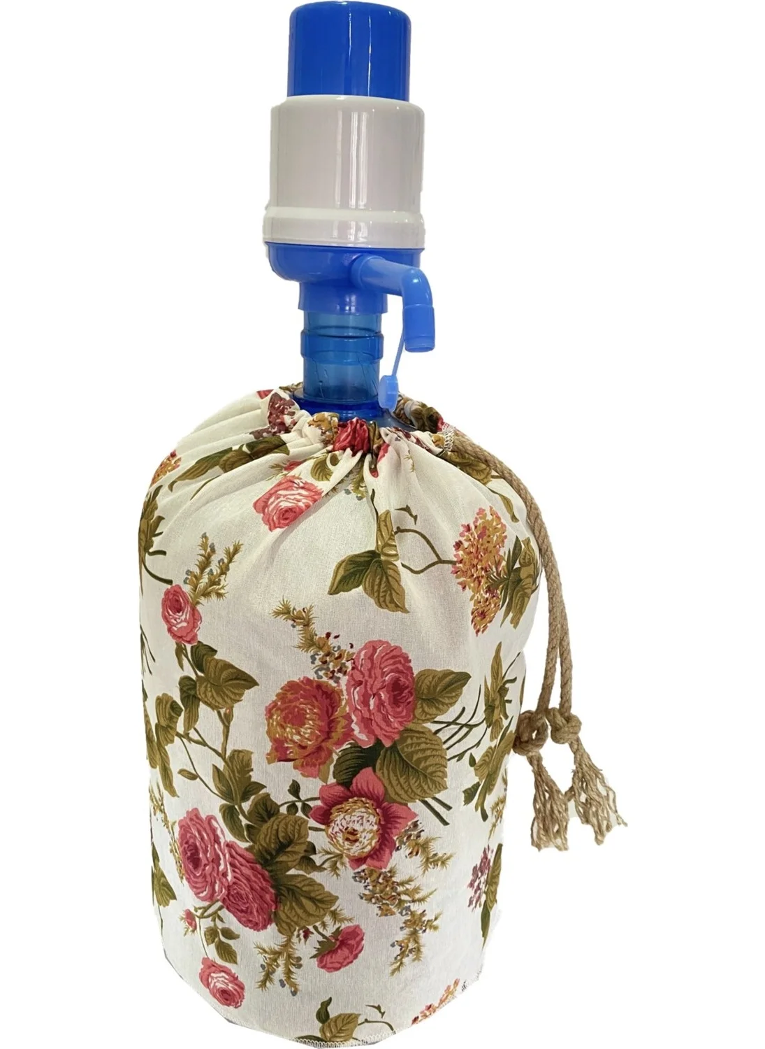 Vip Home Concept Carboy Case Jute Drawstring Washable Case-English Rose