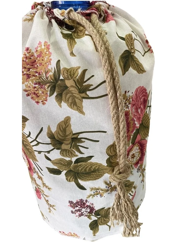 Vip Home Concept Carboy Case Jute Drawstring Washable Case-English Rose