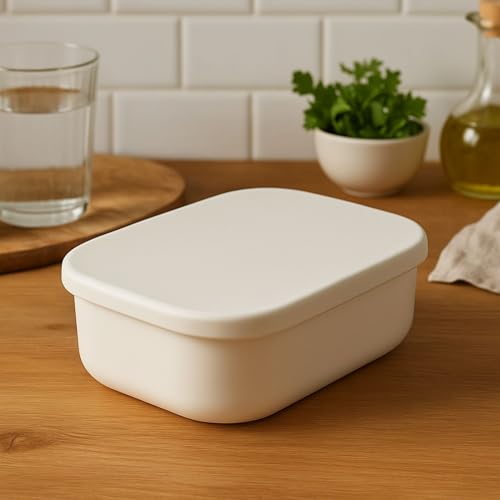 HomeStrap Set of 1 | Plastic Storage Bins with Lid, White Stackable Storage Basket Organizer Box, Sturdy Containers Bins for Shelves, Cabinet, Desk, Pantry, Bedroom, Bathroom, Book, Toys (Small) - Image 1