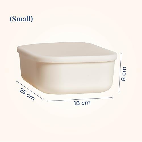 HomeStrap Set of 1 | Plastic Storage Bins with Lid, White Stackable Storage Basket Organizer Box, Sturdy Containers Bins for Shelves, Cabinet, Desk, Pantry, Bedroom, Bathroom, Book, Toys (Small) - Image 2