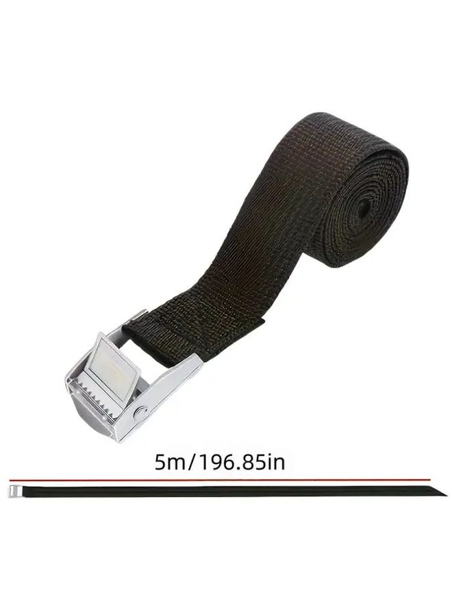 196.85 Inch Heavy Duty Ratchet Strap with Metal Buckle Quick Release Cam Lock for Trucks Motorcycles Trailers - Image 4