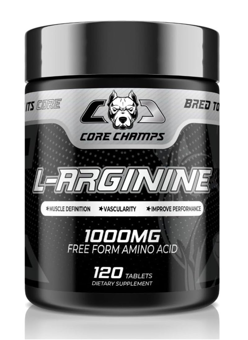 CORE CHAMPS - Core Champs L-Arginine 1000mg 120 Tablets - Image 1