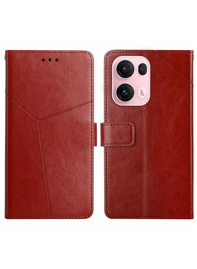 S-TOP Case For OPPO Reno13 Pro Global Y-shaped Pattern Flip Leather Phone Case - Image 1