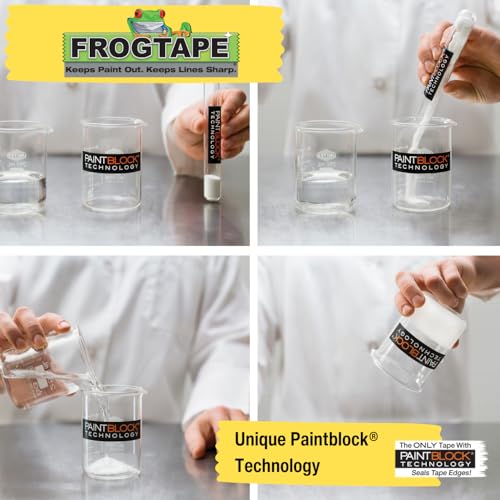 FrogTape Frog Tape Yellow Delicate Surface Painters Masking Tape 36mm x 41.1m. Indoor painting and decorating for sharp lines and no paint bleed - Image 4