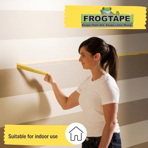 FrogTape Frog Tape Yellow Delicate Surface Painters Masking Tape 36mm x 41.1m. Indoor painting and decorating for sharp lines and no paint bleed - Image 5