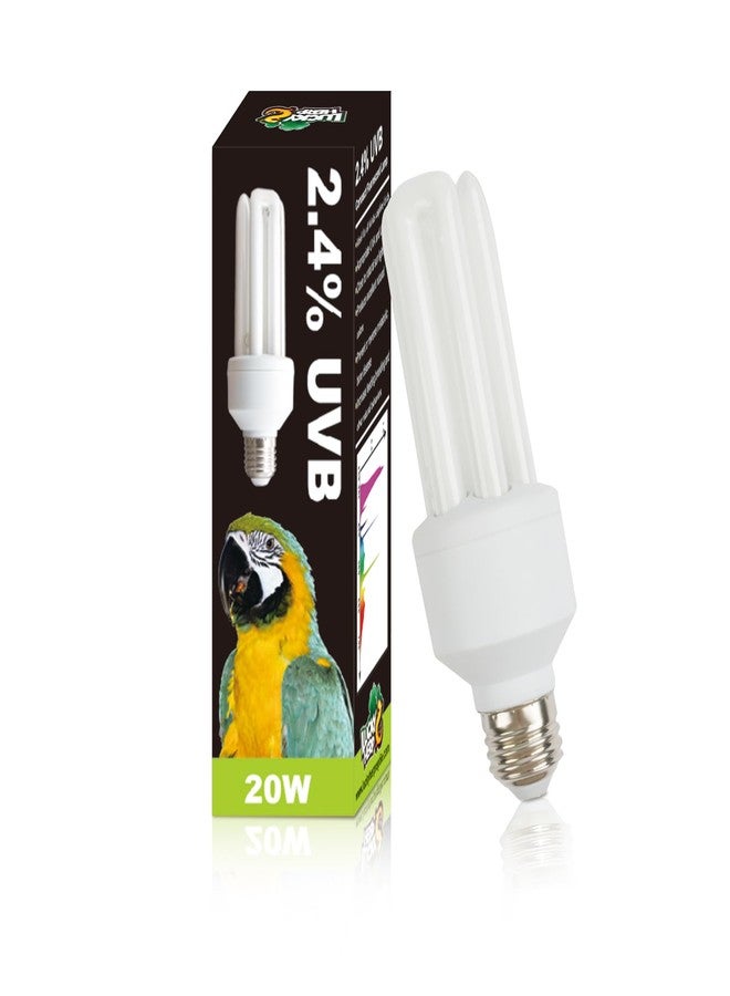 LUCKY HERP UVA UVB Light Bulb for Birds 2.4 UVB 20W Compact Flourescent Lamp for All Kinds Captive Birds - Image 1