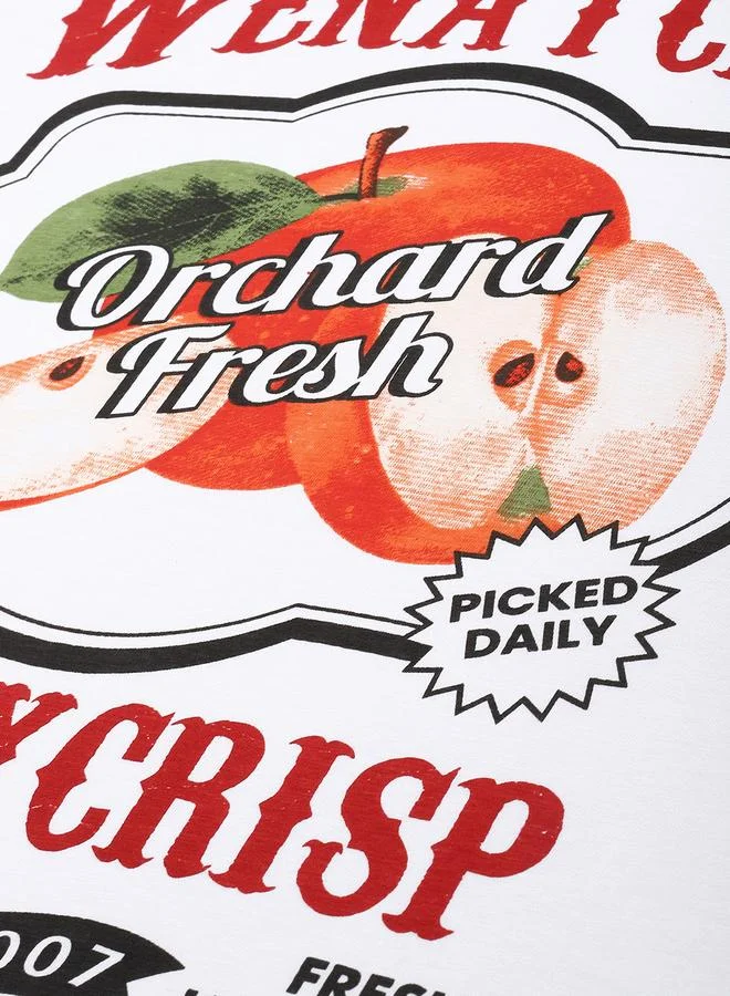 ديلينجر تيشيرت واسع بياقة دائرية وأكمام قصيرة