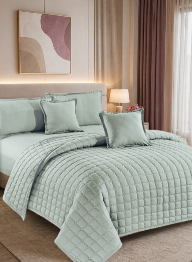مون مفرش سرير نفرين صيفي مضغوط | 6 قطع | لحاف مبطن فاخر 230×250 سم | شرشف مغاط 200×200+35 سم - Image 1