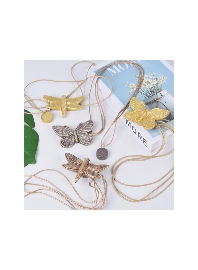 The Bros 2Pcs Magnetic Curtain Tiebacks, Curtain Holdbacks, Resin Drapery Holdbacks, Curtain Tie Backs Rope, Butterfly Curtain Magnetic Buckle Tie, Window Curtain Holder Straps Buckles, for Cafe Balcony Decor - Image 5