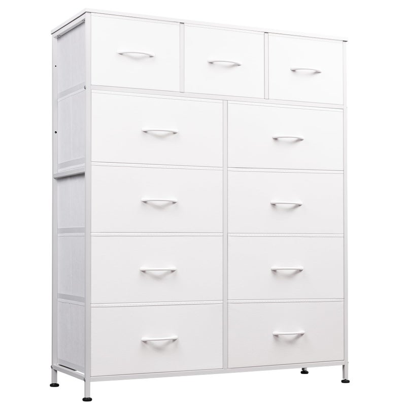 Wlive WLIVE Tall Dresser for Bedroom Fabric Dressers Storage Tower Dresser  Chest of Drawers Organizer Unit with 11 Drawers Storage Cabinet Hallway Closets Steel Frame Wood Top