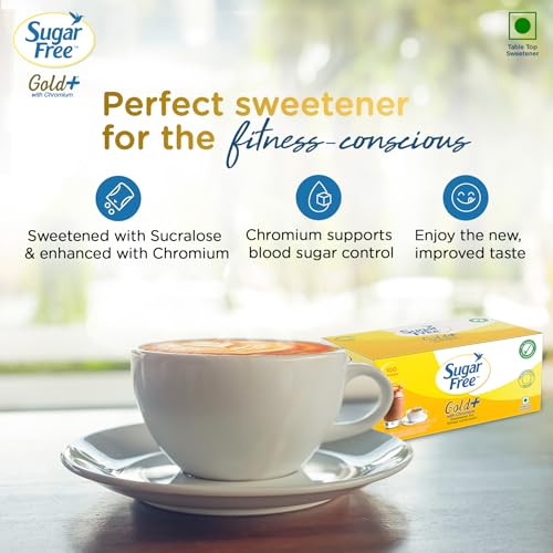 Sugar Free شوكر فري جولد، 100 كيس (عبوة من 2) | الهند رقم 1 في المحليات | حلاوة مثل السكر مع سعرات حرارية منخفضة | مثبت علمياً ومختبر - Image 2