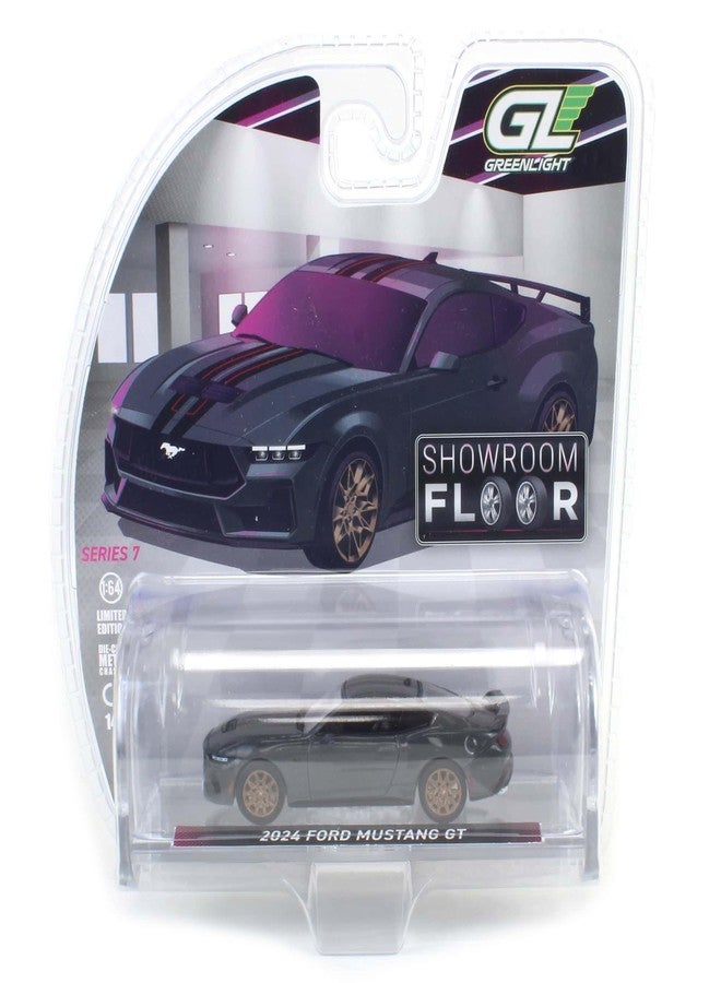 Truck 1/64 2024 Mustang GT in Dark Matter Gray Showroom Floor Series 7 68070-B - Image 4