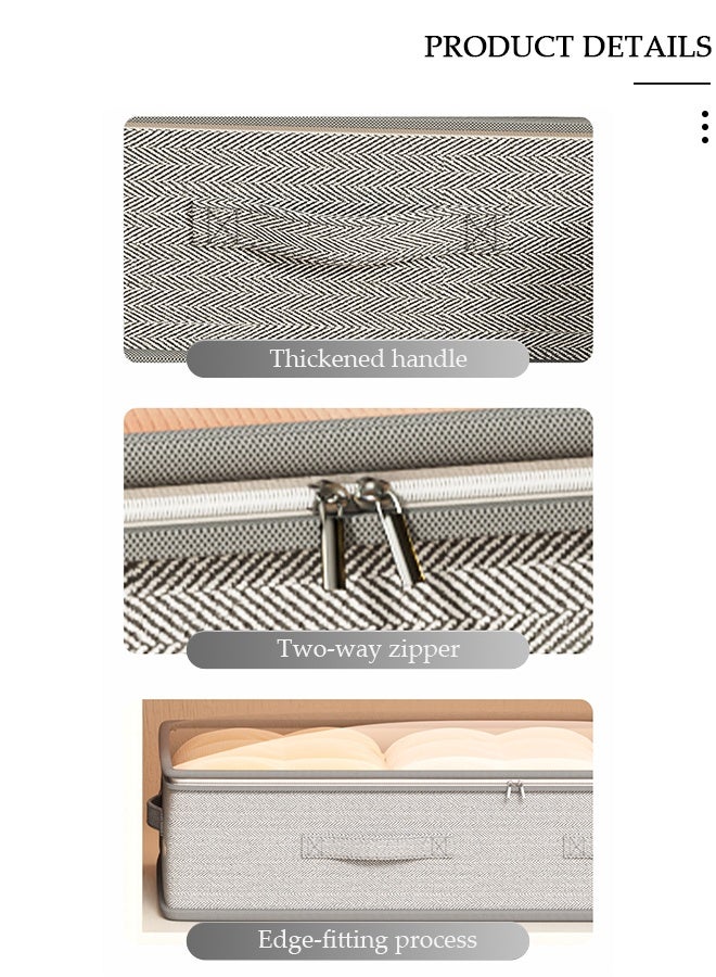 DUNISO Under Bed Storage Containers with Handles, 60 L Large Underbed Storage Box with Clear Window, Foldable Large Capacity Blanket Storage Bags for Clothes, Blanket, Comforter, Bedding,Toys - Image 5