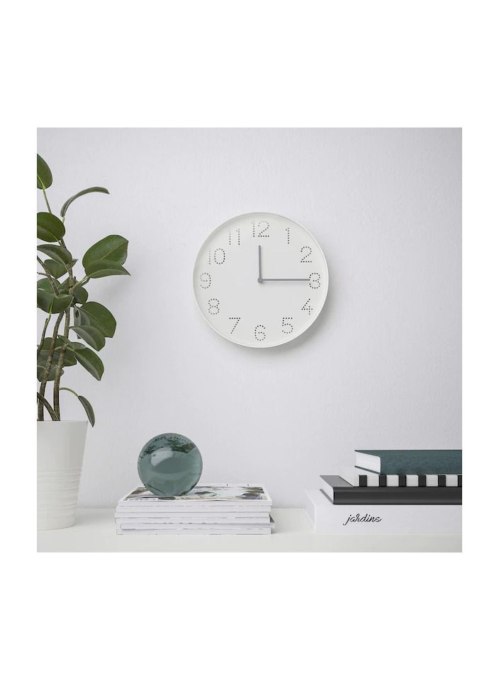 Wall clock white 25 cm - Image 1