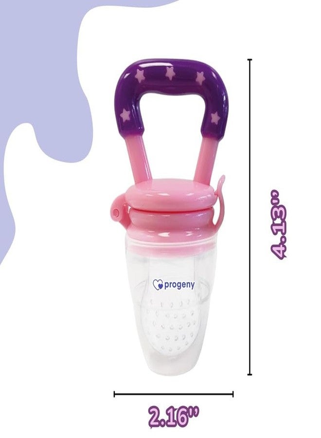 Progeny Silicone Fruit/Food Nibbler | Soft Teether for Baby with Extra Mesh | for Infants (Purple) - Image 4