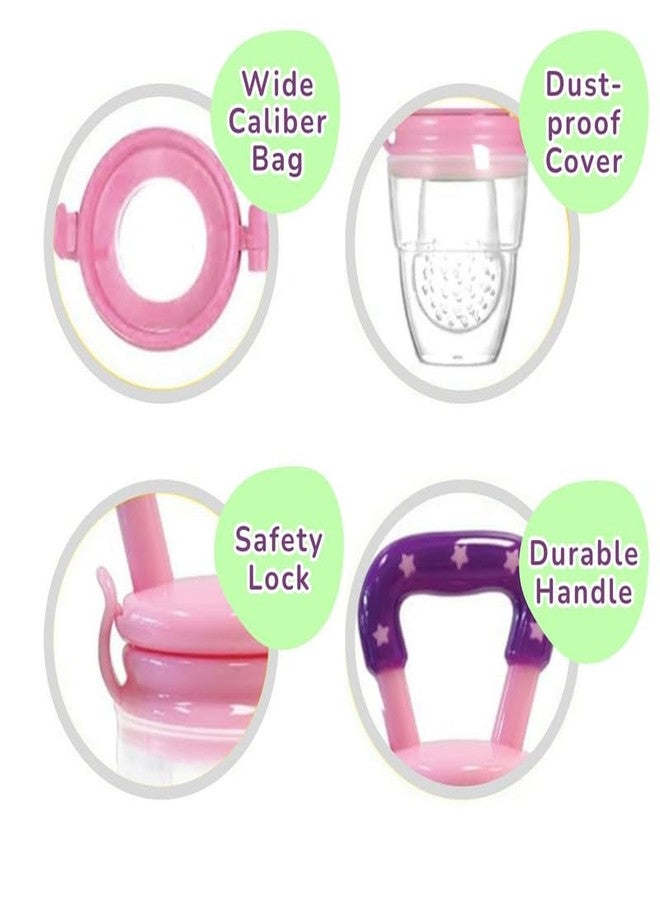 Progeny Silicone Fruit/Food Nibbler | Soft Teether for Baby with Extra Mesh | for Infants (Purple) - Image 5