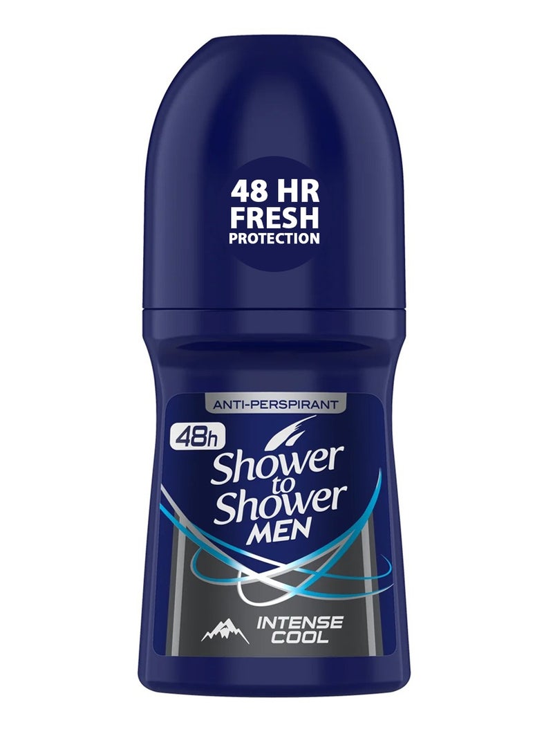 Shower To Shower Intense Cool Men's Roll-On Deodorant 50ml