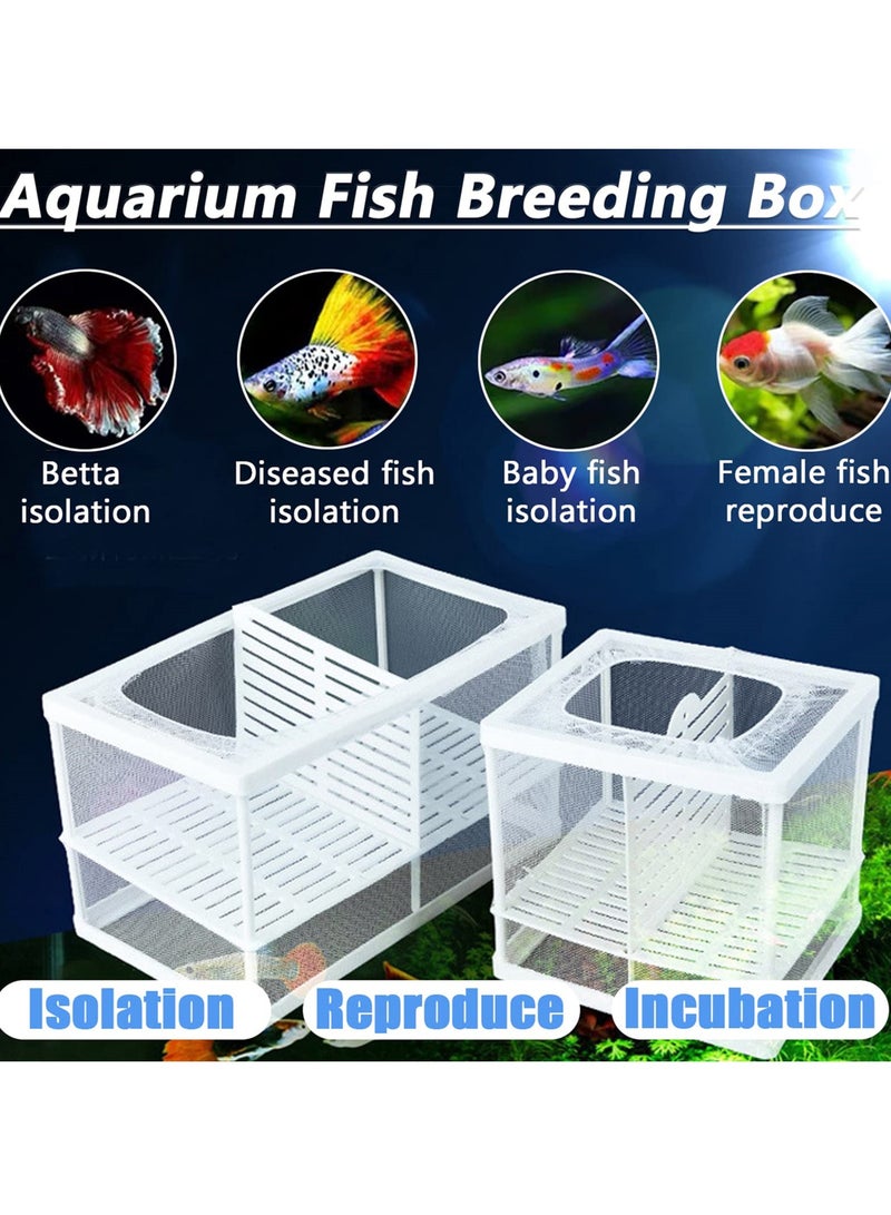 Generic Multi-Functional Aquarium Fry Breeding Box for Guppies and Tropical Fish, Includes 6 Suckers, 16x14.5x15.5 cm  - Image 3