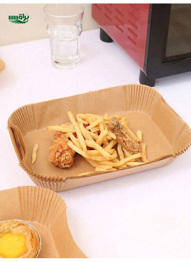 BURAQ - 20/30/50/100pcs Air Fryer Paper Oil Blotting Paper Baking Silicone Paper Oven Placemat Tray - Image 1