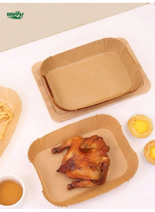BURAQ - 20/30/50/100pcs Air Fryer Paper Oil Blotting Paper Baking Silicone Paper Oven Placemat Tray - Image 1