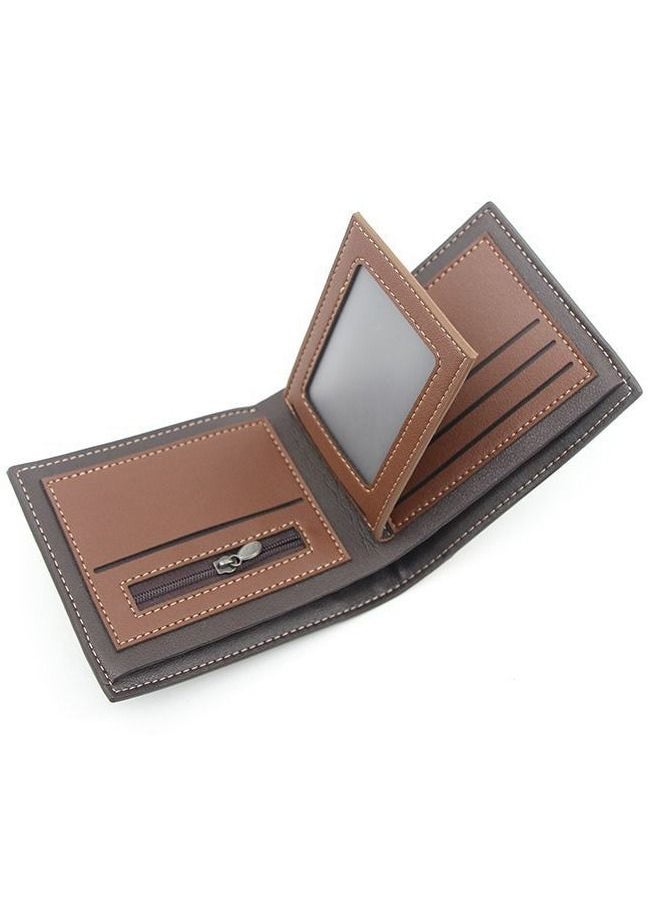 MenBense - Men's Short Wallet Stylish Card Holder & ID Bag (12 x 9.5 x 2.5 cm) - Image 1